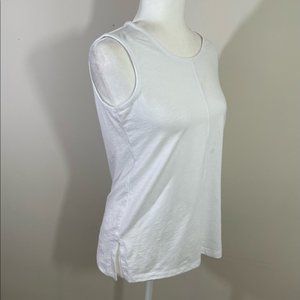 Rachel Zoe sz sm top white sleeveless side slits